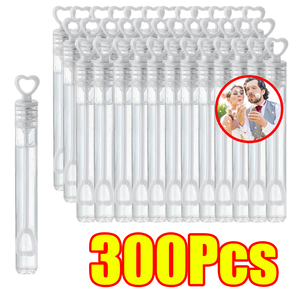 Soap Making Jug - 10-300Pcs Love Heart Bubble Tube Transparent