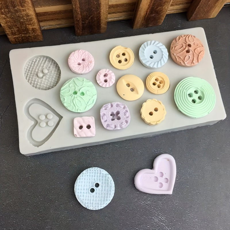 Soap Making Workshop - Buttons Shape Silicone Mold Silicone Mold