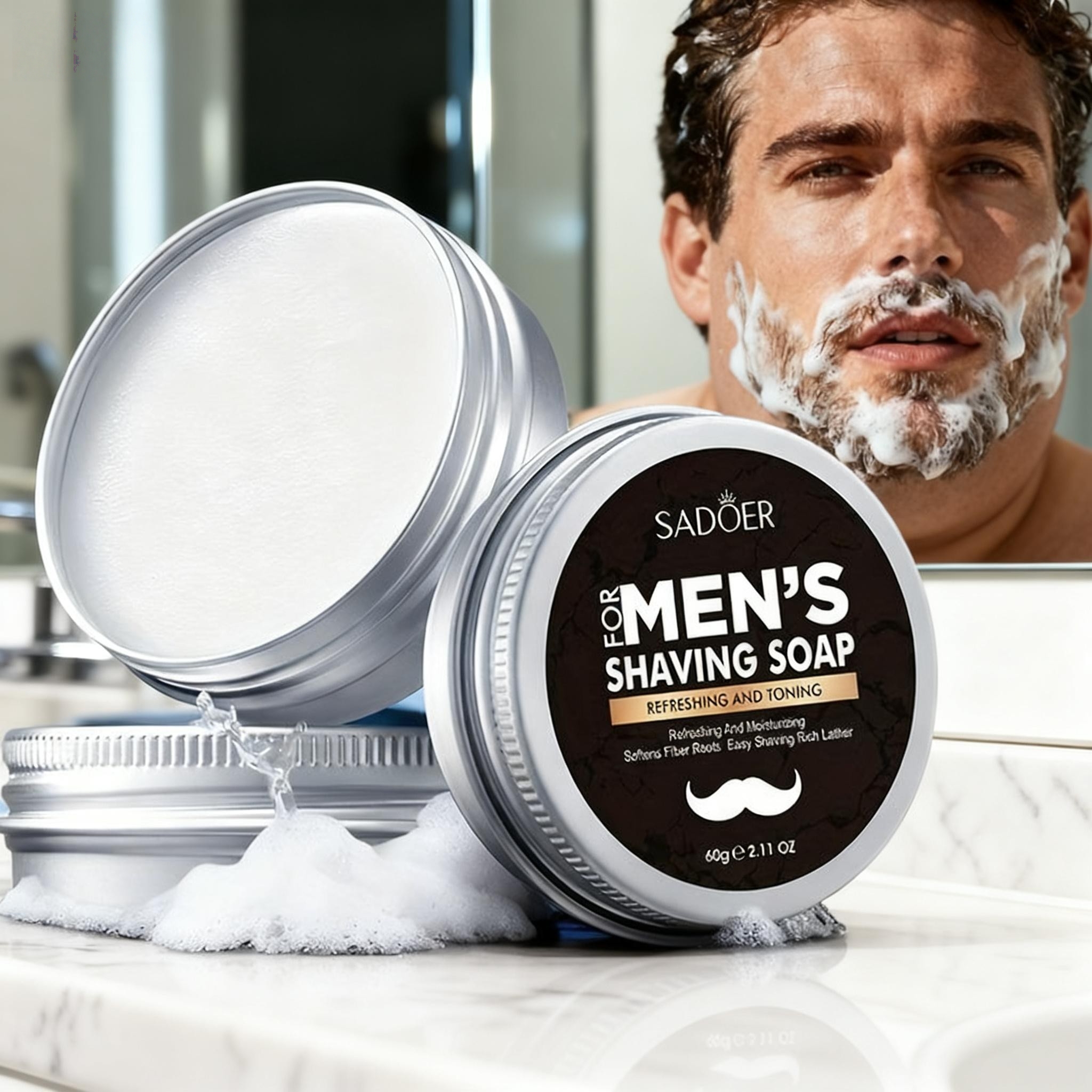 Soap Making Base - Men's Shaving Soap, Containing Mint Extract