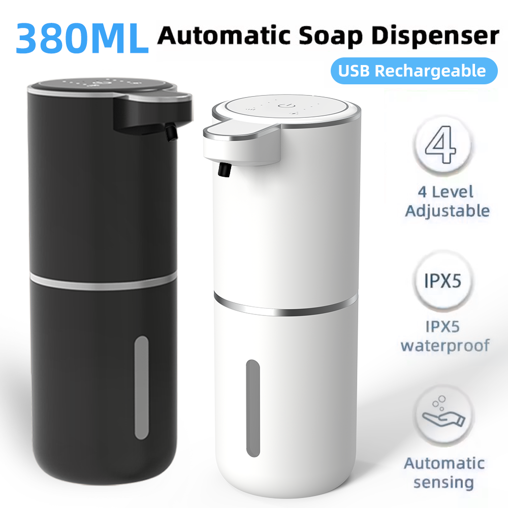 Soap Making Workshop - 380ML Touchless IPX5 Waterproof 4-Gears Adjustable