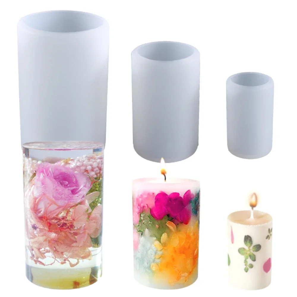 Soap Making Jug - Easy Demold Cylinder Silicone Candle Mold