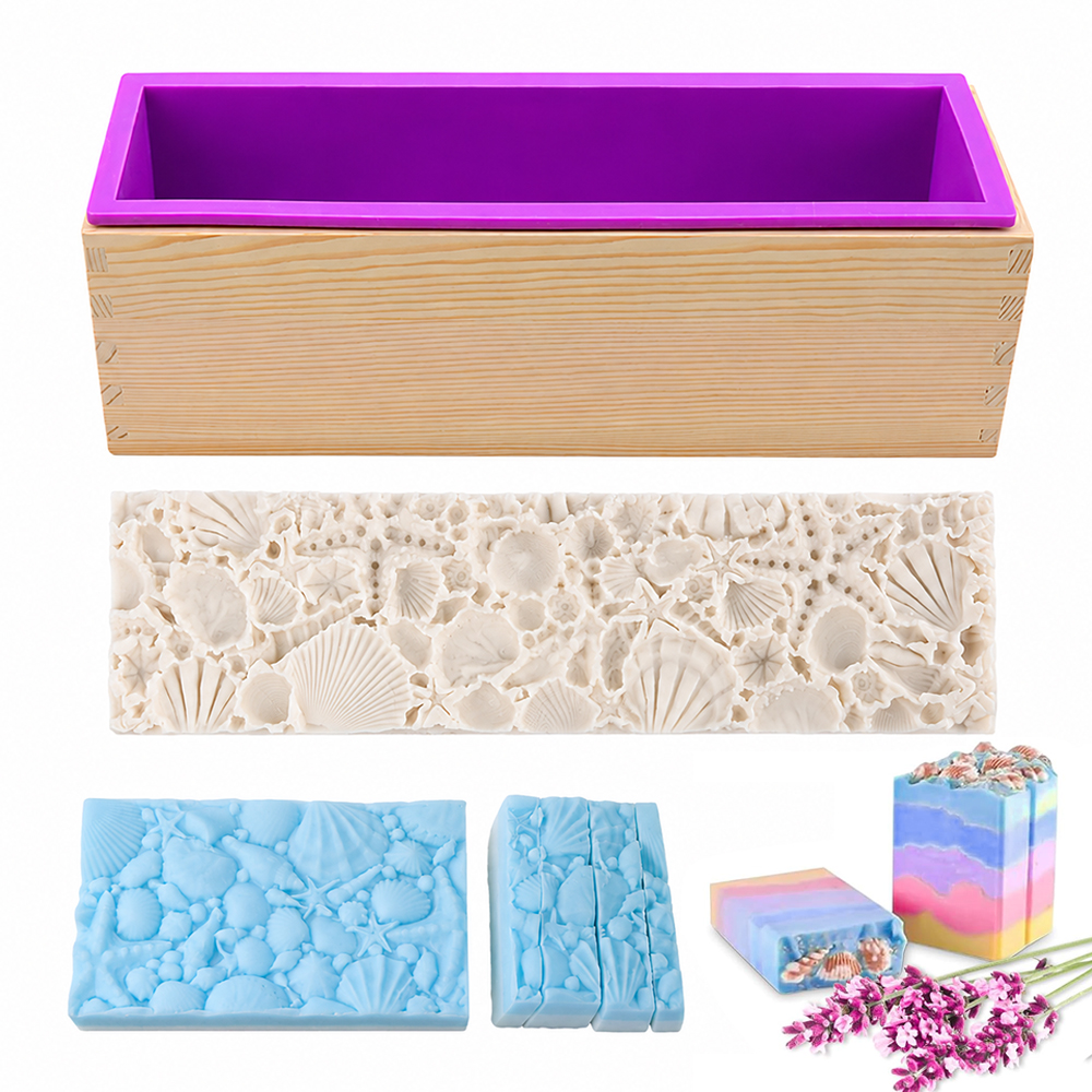 Soap Making Cold Process - Ocean Seashell Mat Silicone Soap Mold