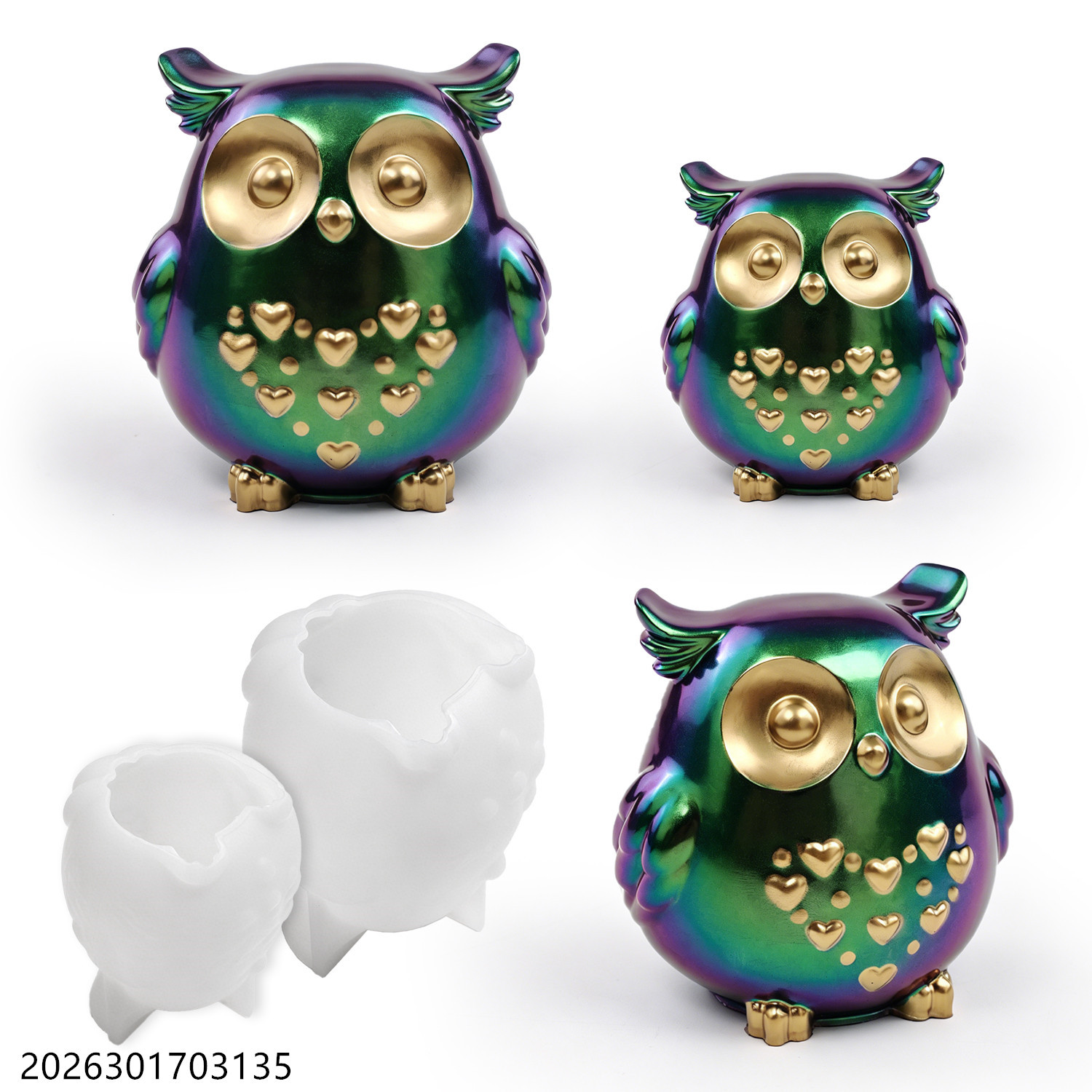 Soap Making Gifts - Owl Silicone Mold 3D Bird Shape