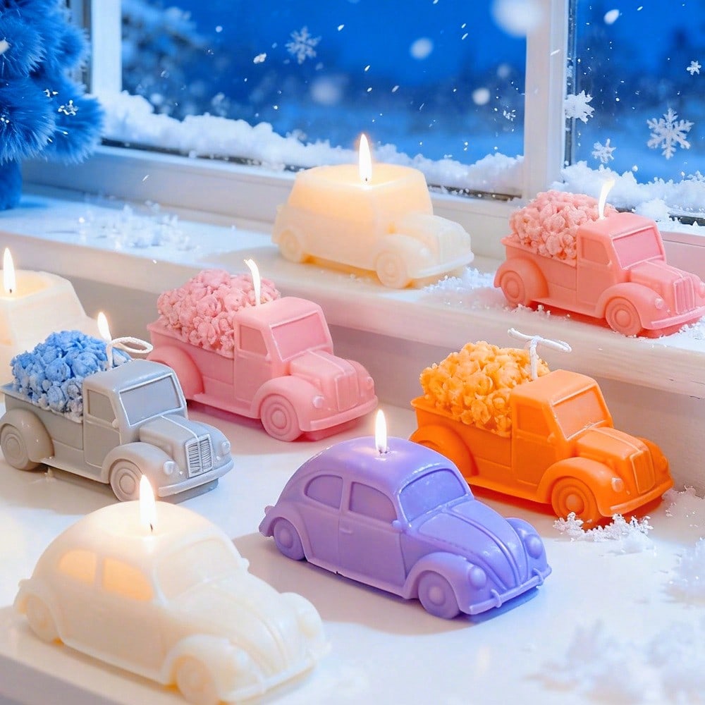 Soap Making Gifts - Multi Style Styling Car Silicone Candle