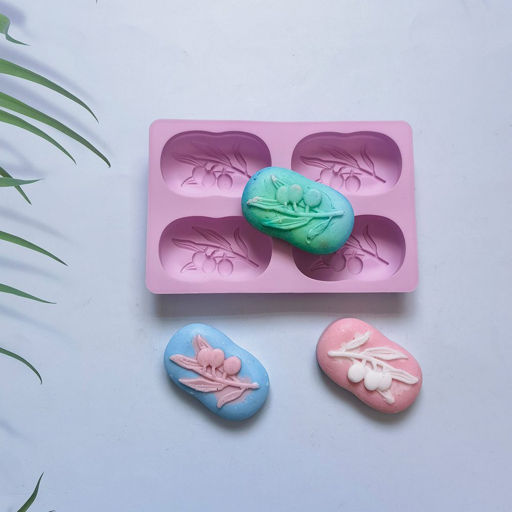 4 Cavities Oval Olive Tree Sil - Soap Making Gifts recension och pris