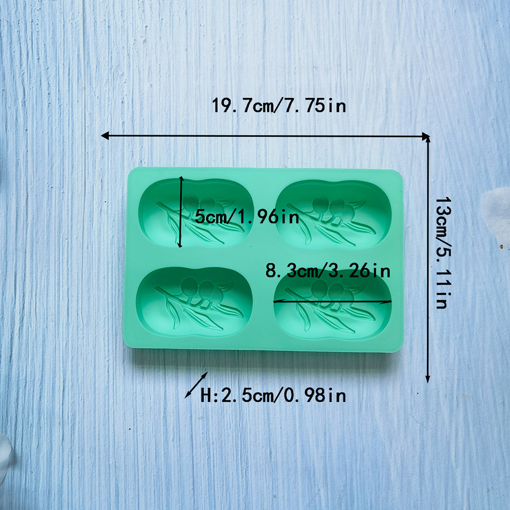 4 Cavities Oval Olive Tree Sil - Soap Making Gifts recension och pris