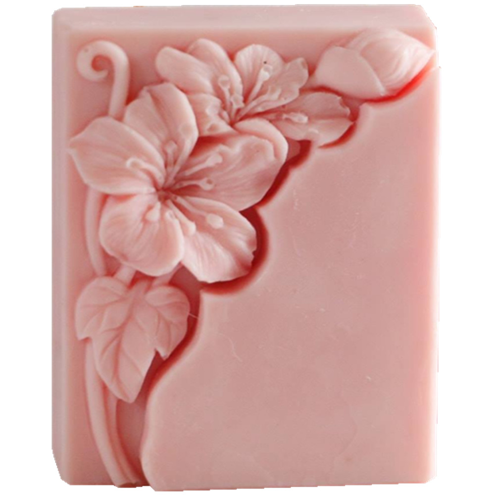 Pretty Floral Soap Mold Rectan - Soap Making Cold Process recension och pris