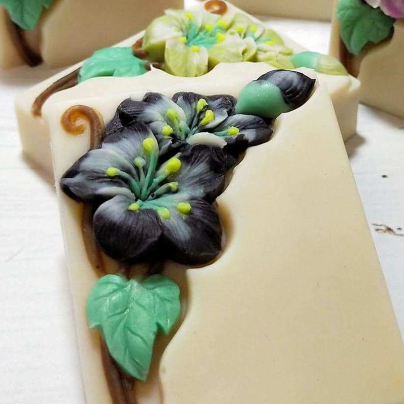 Pretty Floral Soap Mold Rectan - Soap Making Cold Process recension och pris