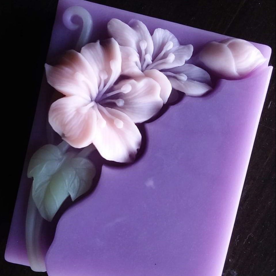 Pretty Floral Soap Mold Rectan - Soap Making Cold Process recension och pris