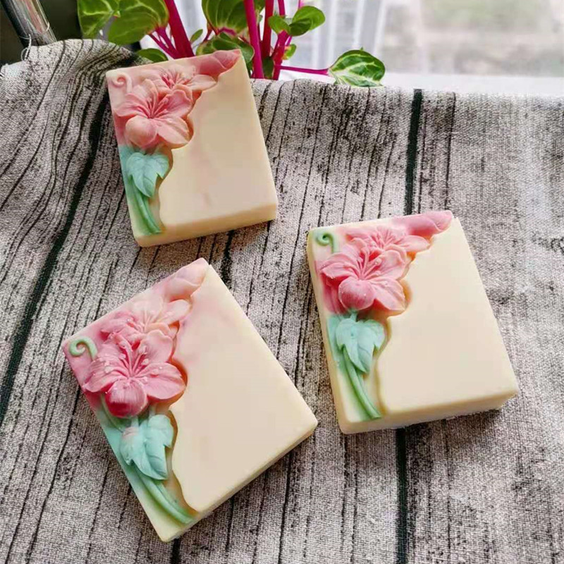 Pretty Floral Soap Mold Rectan - Soap Making Cold Process recension och pris