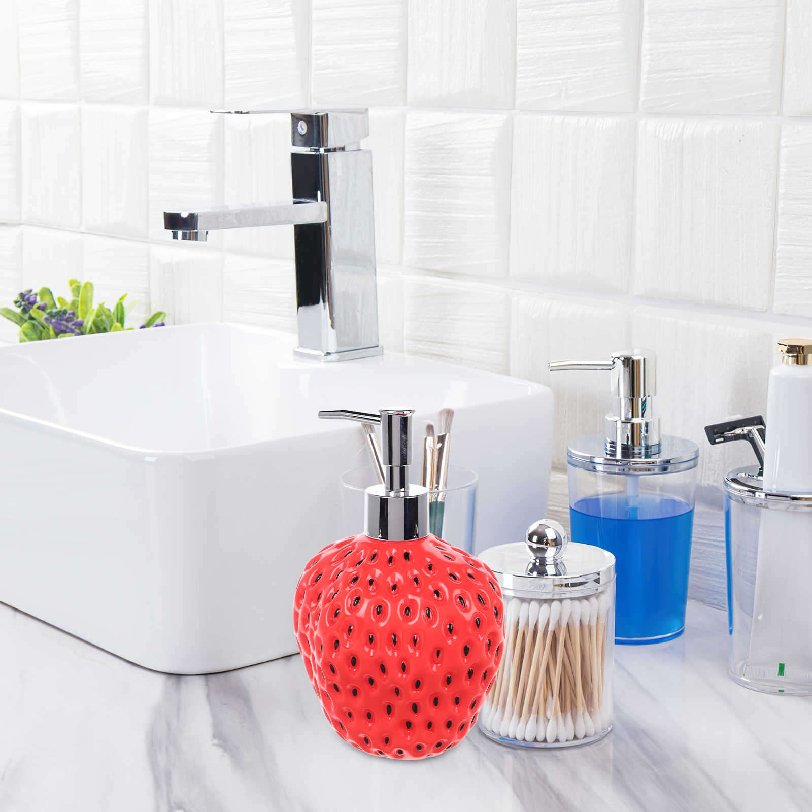 Strawberry Shaped Soap Dispens - Soap Making Jug recension och pris
