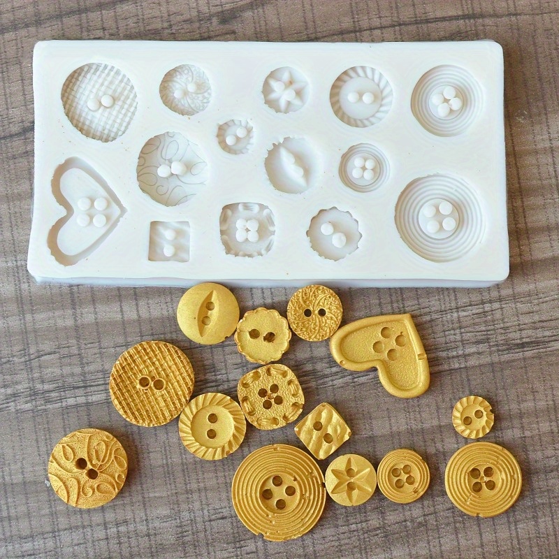 Buttons Shape Silicone Mold Si - Soap Making Workshop recension och pris