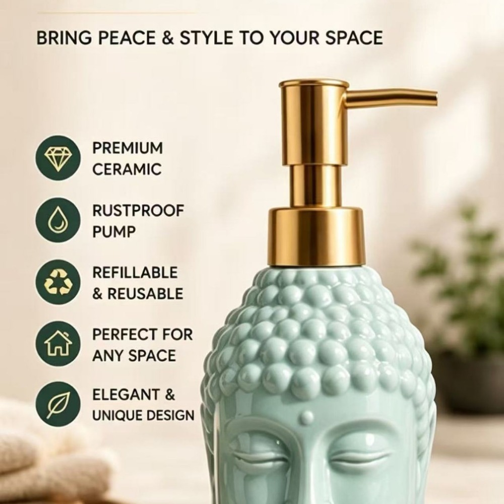 Ceramic Soap Dispenser Zen Med - Soap Making Jug recension och pris