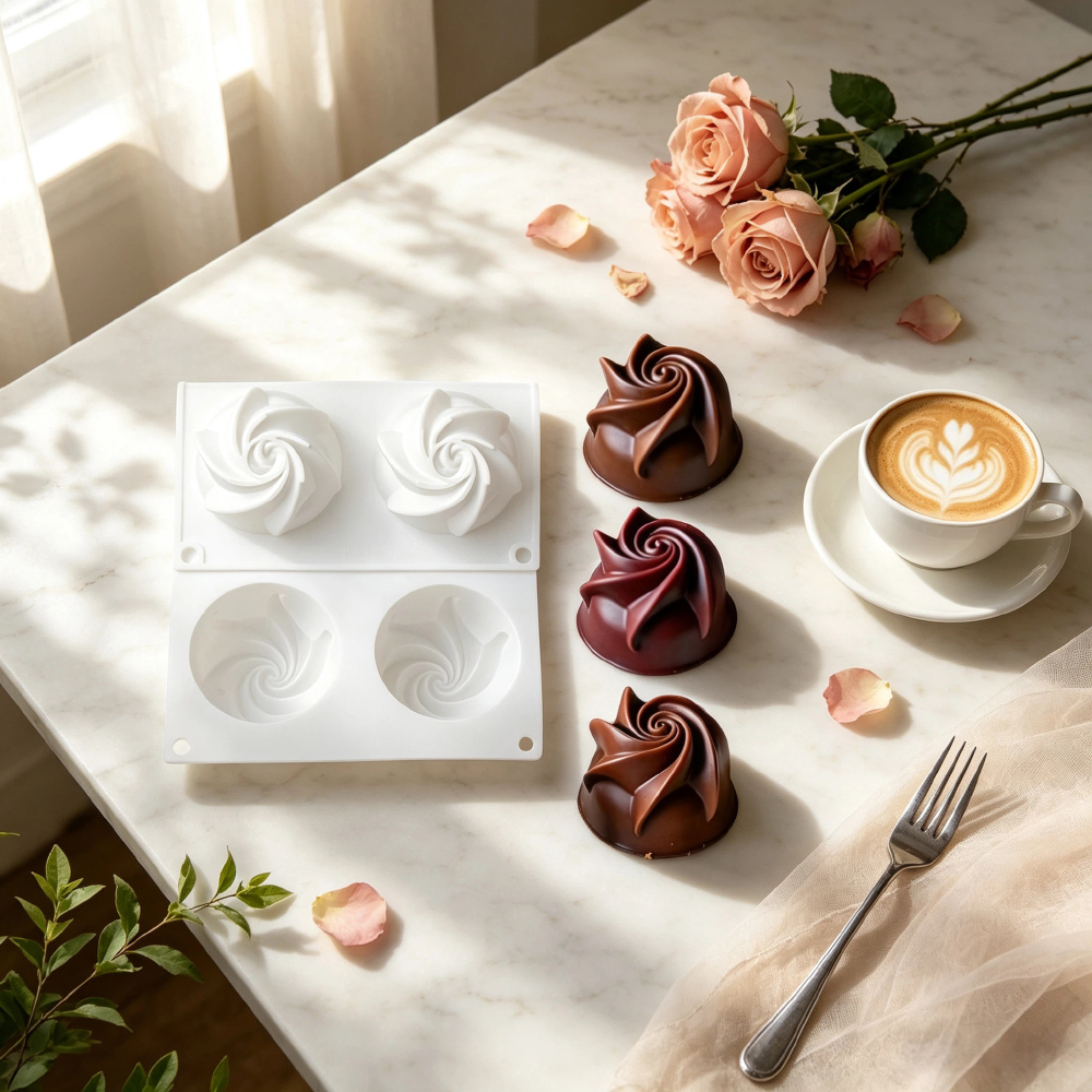 6-Cell Base Carved Rose Design - Soap Making Base recension och pris