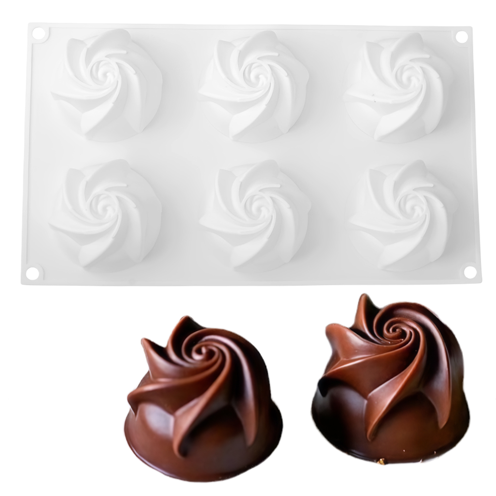 6-Cell Base Carved Rose Design - Soap Making Base recension och pris