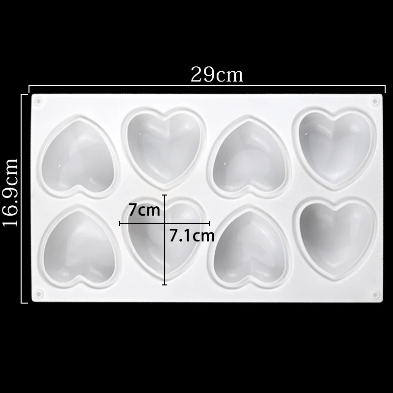 Love Heart Silicone Soap Mold  - Soap Making Workshop recension och pris