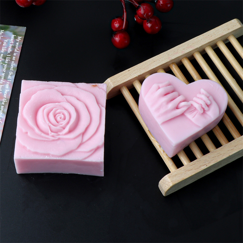 Heart Shaped Rose Silicone Soa - Soap Making Gifts recension och pris