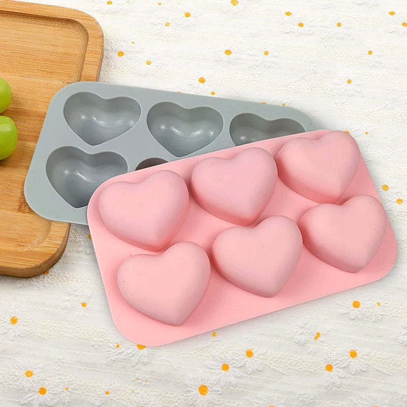 Heart Silicone Baking Mold 6 1 - Soap Making Gifts recension och pris