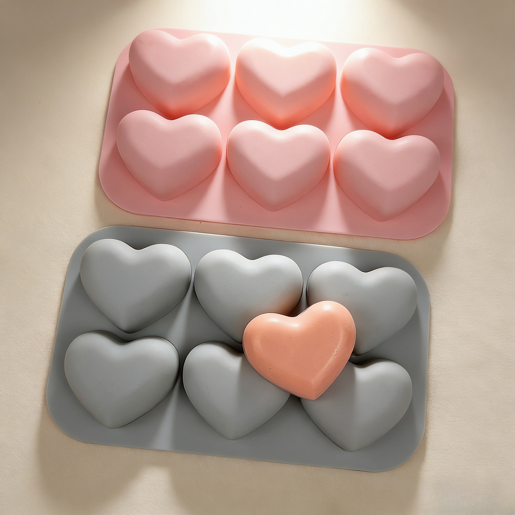 Heart Silicone Baking Mold 6 1 - Soap Making Gifts recension och pris
