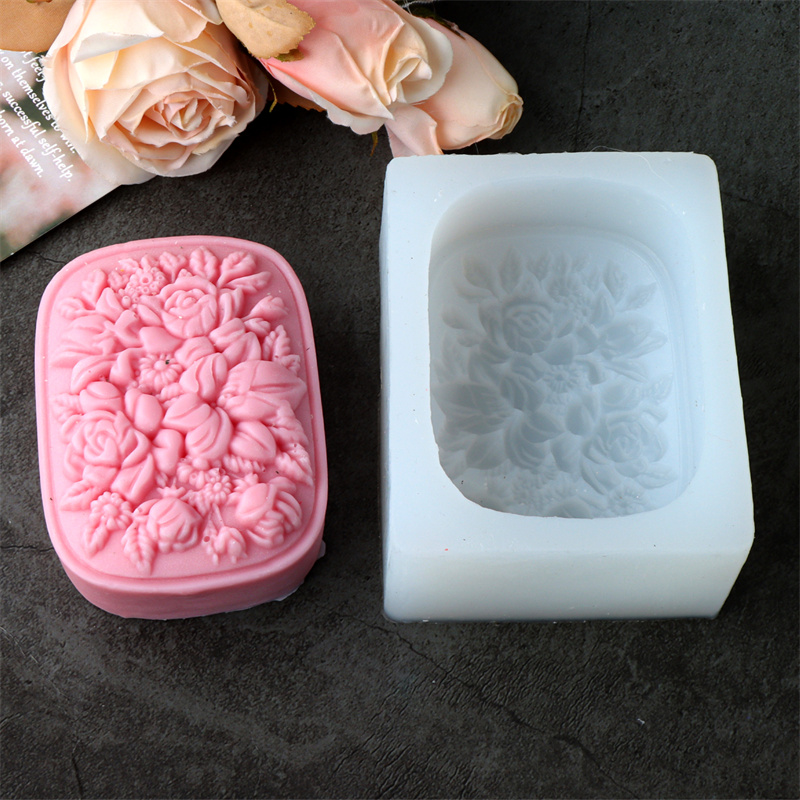 Square Floral Silicone Soap Mo - Soap Making Gifts recension och pris