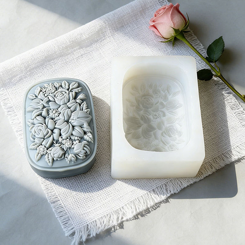 Square Floral Silicone Soap Mo - Soap Making Gifts recension och pris