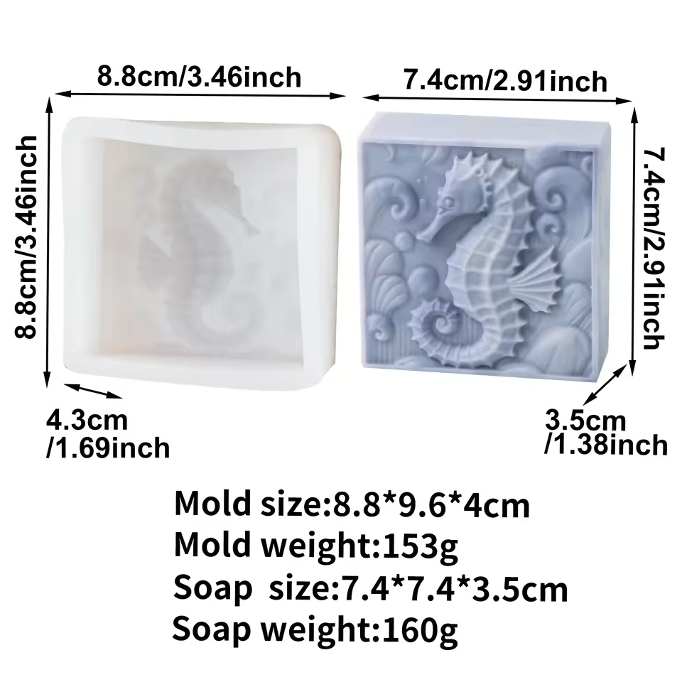 3D Seahorse Silicone Soap Mold - Soap Making Gifts recension och pris