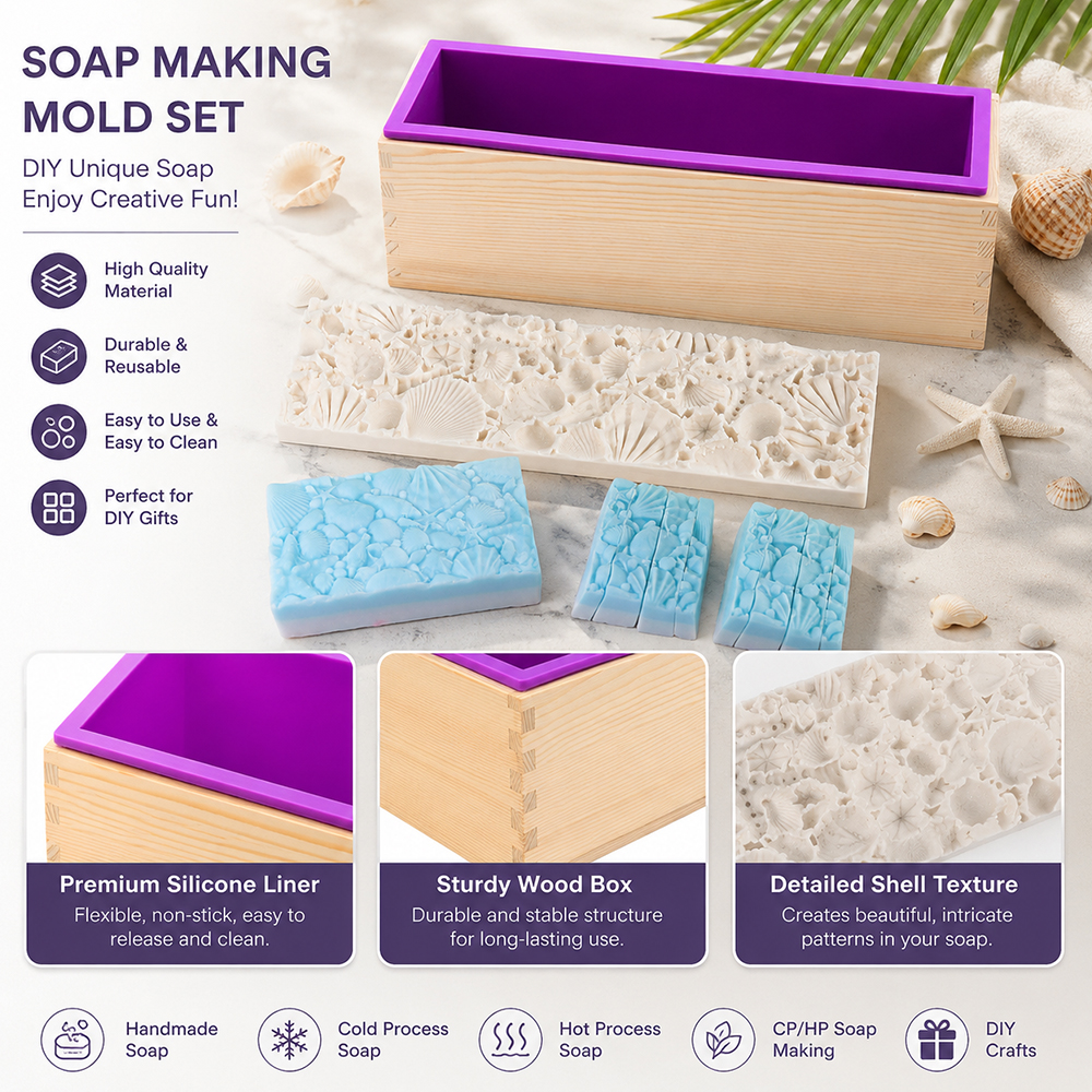 Ocean Seashell Mat Silicone So - Soap Making Cold Process recension och pris
