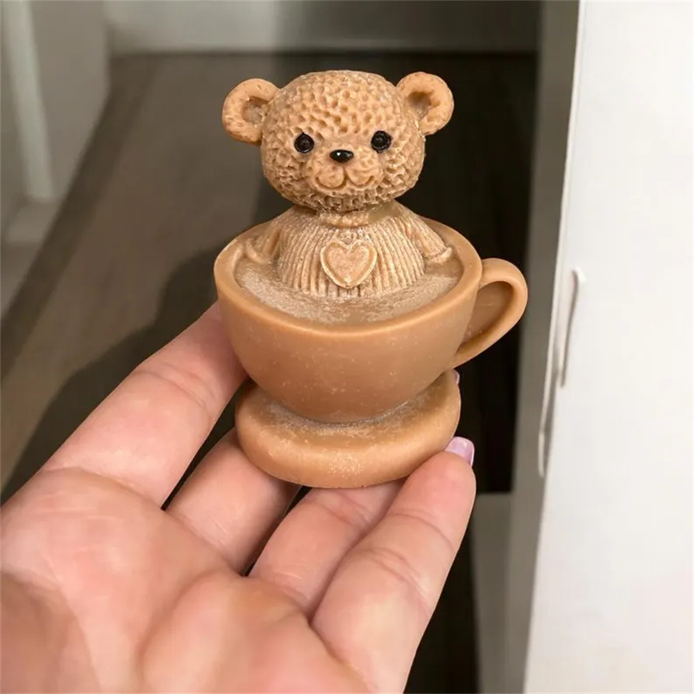 Teddy Bear in Cup Silicone Mol - Soap Making Jug recension och pris